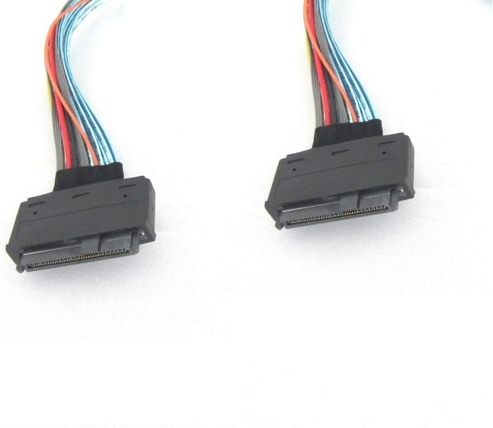 12-inch SFF-8639 68 Pin U.2 Cable with Female to Female connectors. Ideal for connecting U.2 NVMe SSDs, this high-quality cable ensures reliable data transfer and easy connectivity between devices