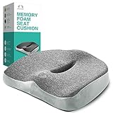 MorrisFit Large Seat Cushion for Office Chair (Light Gray), Coccyx, Sciatica, Back Pain & Tailbone Pain Relief Cushion-Orthopedic Car Seat Cushion for Sitting
