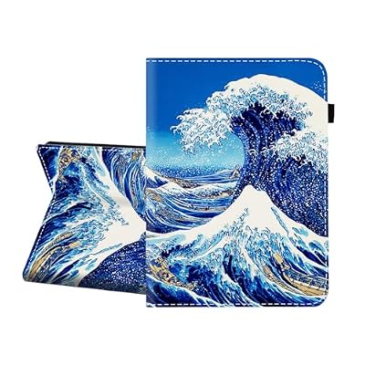 CICPLKSE Case for Samsung Galaxy Tab A 10.5 T590 T595 T597(2018 Release),Premium PU Leather Cover with Auto Sleep Wake,Sea Wave