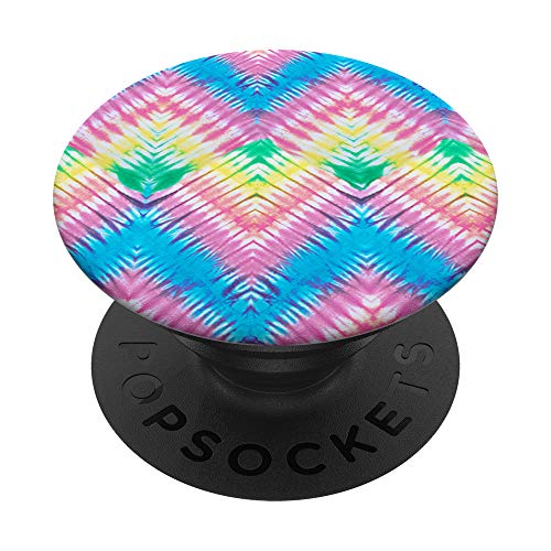 Tie Dye en Vert Jaune Orange Violet Rose Cyan AEHP561 PopSockets PopGrip - Support et Grip pour Smartphone/Tablette avec un Top Interchangeable