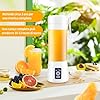 Mixeur Portable Smoothie HAPPTWS - 380ML - 6 Lames Inox - Rechargeable USB - Blanc