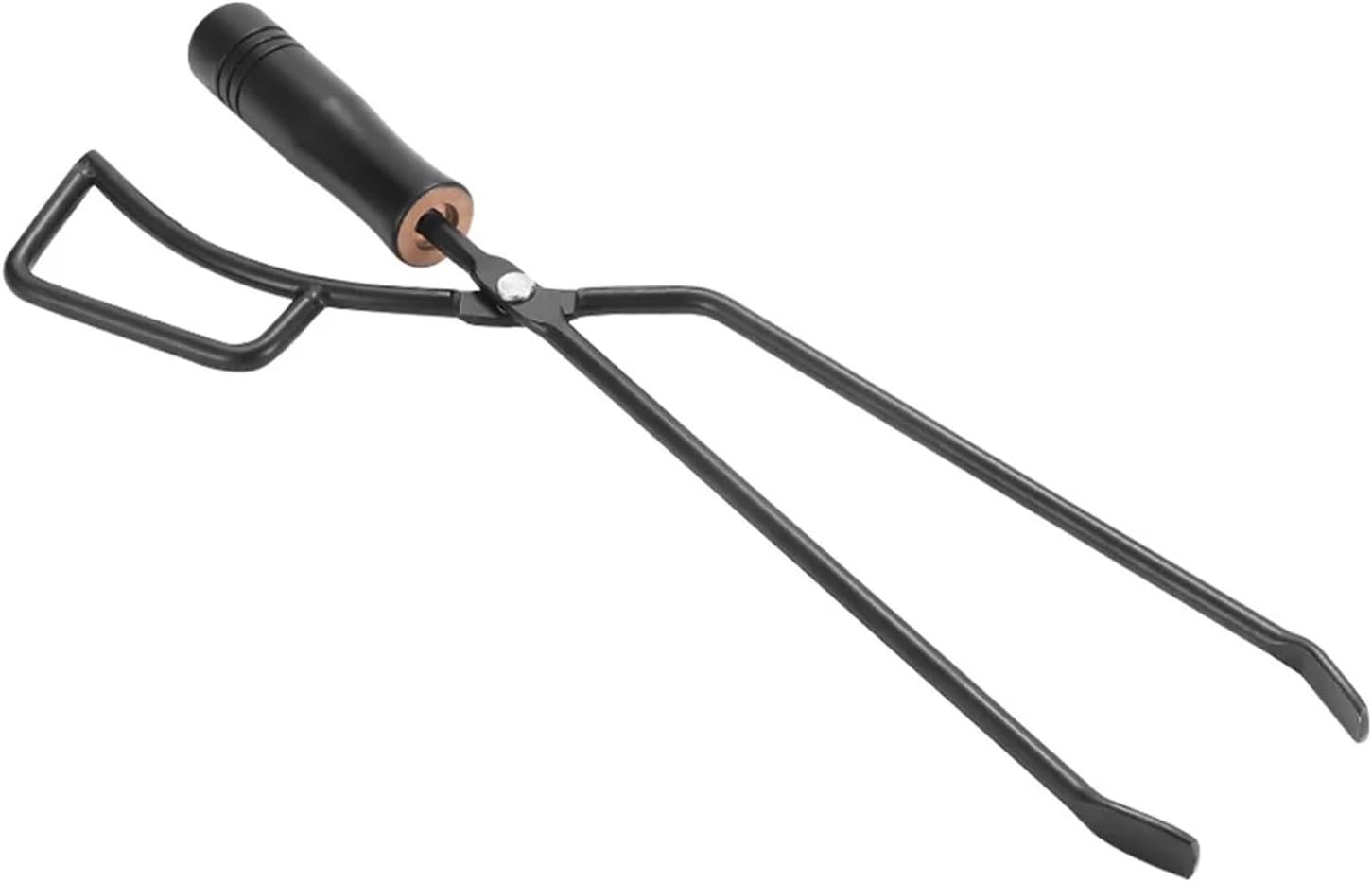Fire Tongs Tongs Outdoor Supply Barbecue Log Plier Household Charcoal Clip Poker Black Long Fire Pit Tongs (Black)