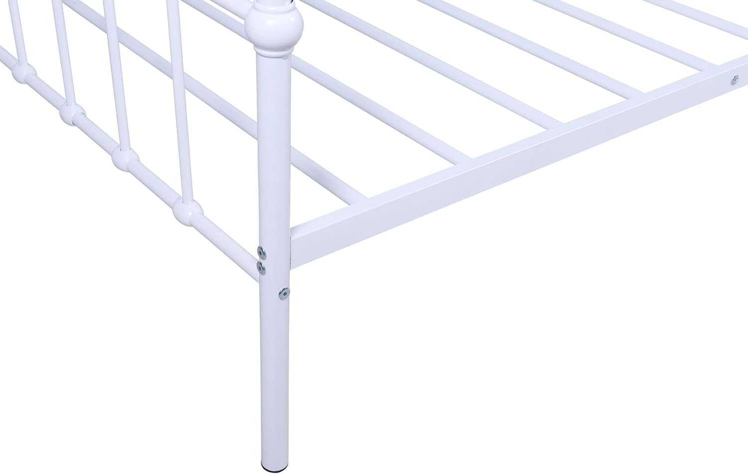 Day Beds Twin Size, Twin Daybed White Daybed Metal for Living Room with Trundle, Easy Assembly