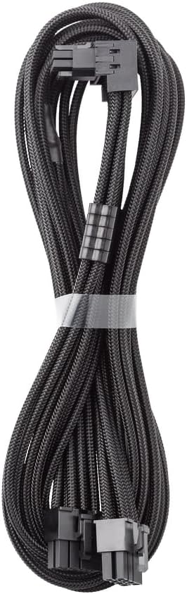 CableMod C-Series Pro ModMesh Sleeved 12VHPWR 90° StealthSense PCI-e Cable for Corsair - Variant A (Black, 16-pin to Dual 8-pin, 60cm)
