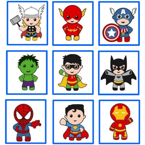 30 Jogos Da Memória Tematico Mini Heróis Kit Festa Para Lembrancinha Infantil Aniversário