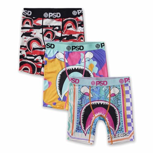 Image of PSD Underwear Youth Boys Boxer Brief - Various Print Comfortable Active Underwear for Boys, Kids Boys Underwear Packs