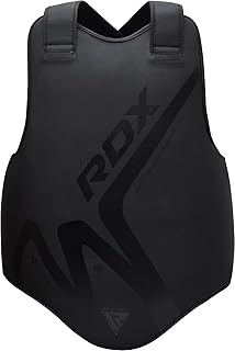 RDX Chest Guard for Boxing, MMA Training ConvEX Skin Leather Body Protector for Muay Thai, Martial Arts, Sparring and Rib Shield Armour for Kickboxing, Taekwondo and BJJ