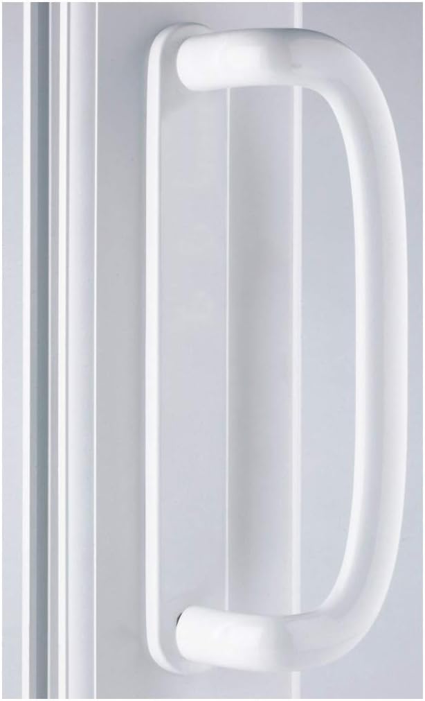 MilaInline Patio Door Handle Pair 109mm Screw Fix White Blank