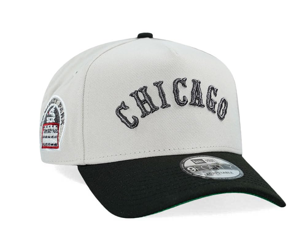 New Era Chicago White Sox Comiskey Park Stone Two Tone Edition 9Forty A Frame Snapback Cap, White, One Size