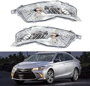 New Pair Clear Turn Signal Light Fog Light Driving Lamps w/ Bulbs Halogen For Toyota Camry LE SE 2015 2016 2017 Replace TO2530153 TO2531153 8152006050 8151006050