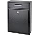 Mail Boss 7412 Epoch Design Locking Drop Box Wall Mounted Mailbox, Black