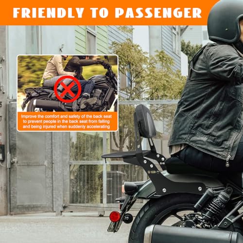 Eumti Motorcycle Sissy Bar with Luggage Rack