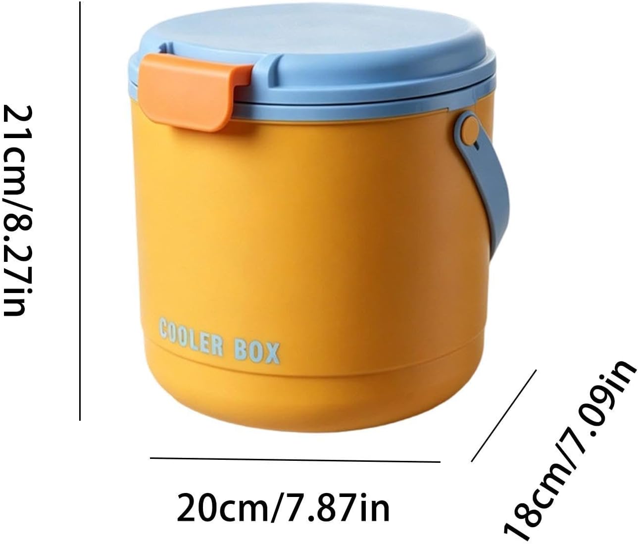 Portable Ice Bucket - 2 in 1 Ice Container with Lid and 2 Trays | Freezer Ice Storage Bucket for Bar Wine Cocktail Drinks, Outdoor Party Camping Picnic Beverage Cooling