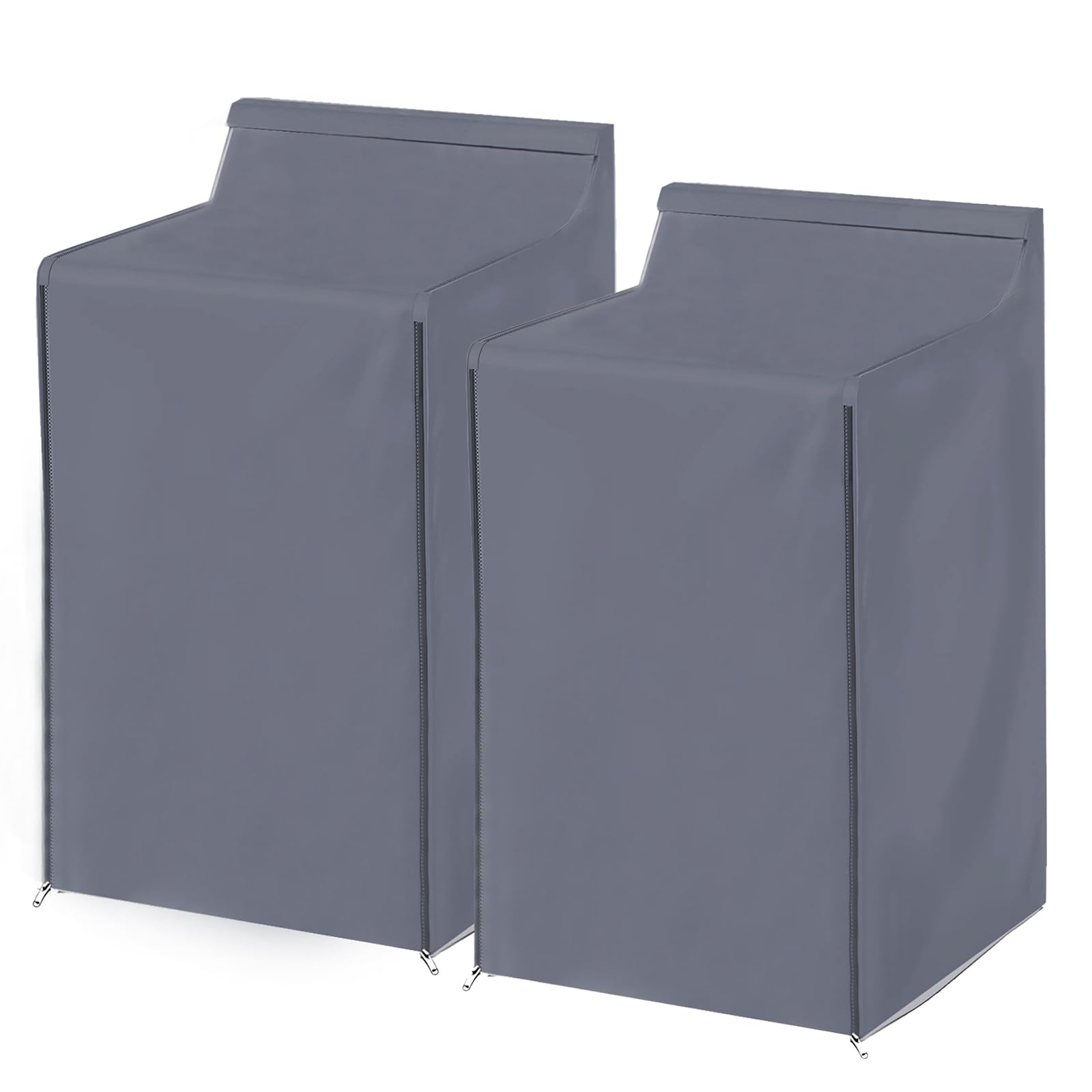 Paquete de 2 fundas portátiles para lavadora y secadora, con diseño de cremallera y bolsa de almacenamiento, poliuretano 420D, impermeable, para ropa de carga frontal superior, 29 x 28 x 43