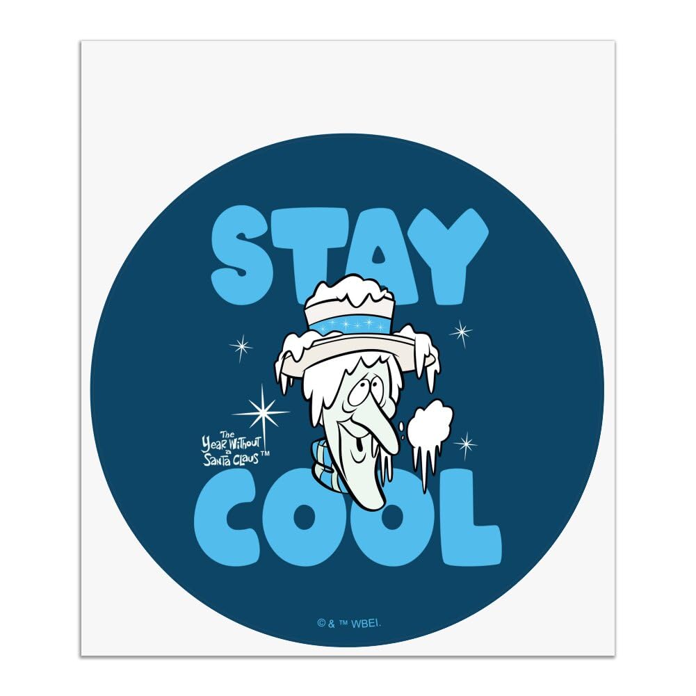 Year Without a Santa Claus Stay Cool Automotive Car Window Locker Circle Bumper Sticker