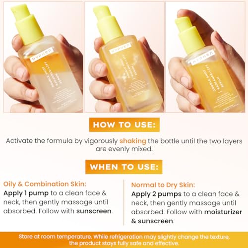 Image of Hyphen Bright & Glass Skin Face Care Duo | 18% Brightening + 20% Collagen with 11% Mandarin 5% Niacinamide Serum 50ml & 7% Ceramides-NMF Milky Face Toner Essence with 5% Glass Skin Blend 100ml