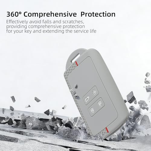 ORUZA Car Key Cover for Renault, 2 Pcs Key Card Holder for Renault, TPU Silicone Key Cover Case Compatible with Renault Clio Megane Koleos Kadjar Talisman Captur Espace Dacia Duster - Image 3