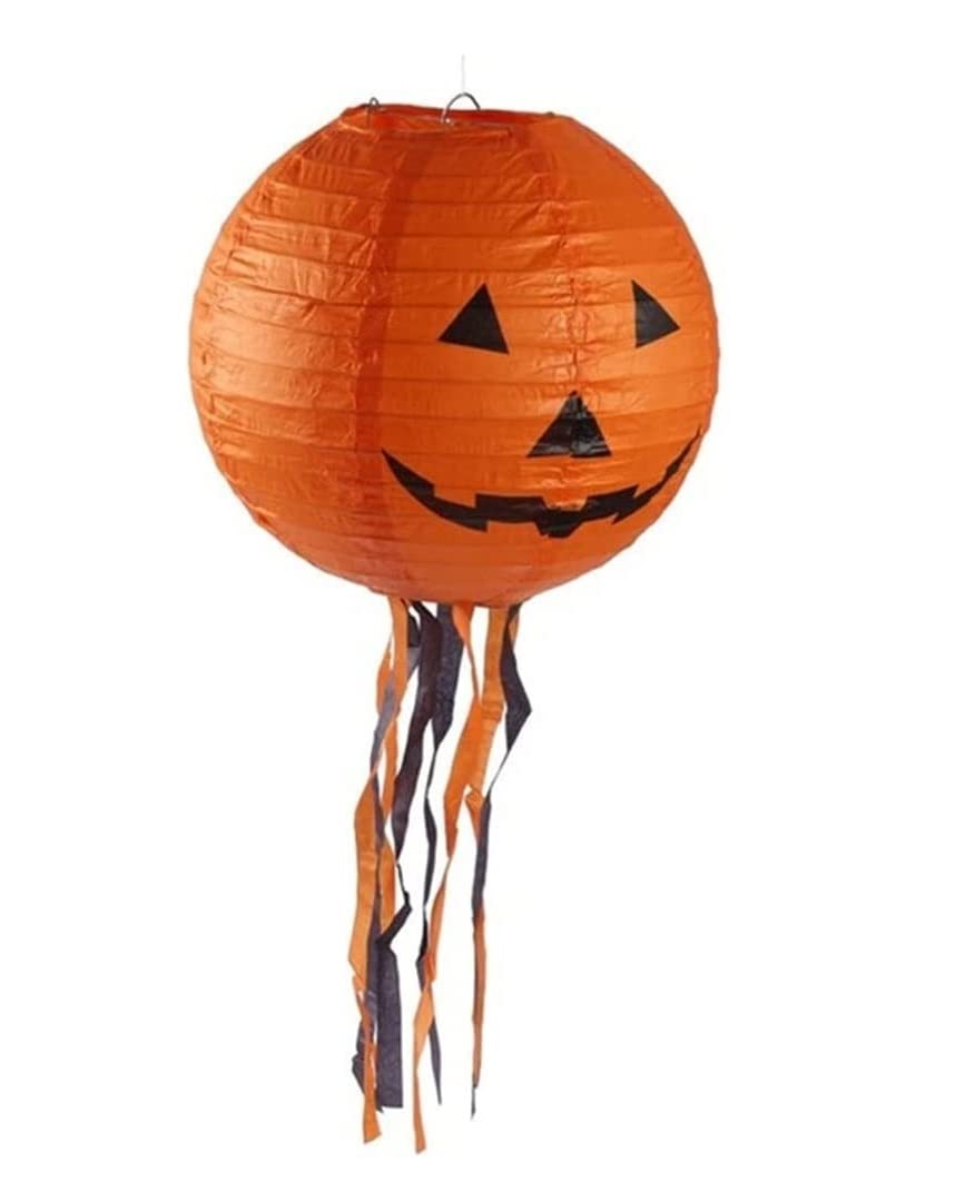 Latarnia na Halloween 5 sztuk Halloween Pumpkin Lantern Jack O Z Pomponem Papieru Dynia Wisząca Latarnia Światło Na Imprezę Dekoracja na Halloween