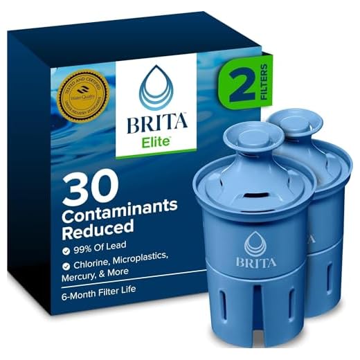 Brita Elite Water Filter Replacements for Pitchers and Dispensers, Reduces 99% of Lead from Tap Water, Lasts 6 Months, 2 Count