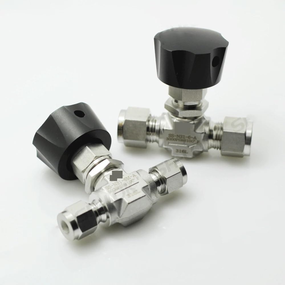 Pasuje do 3 6 8 10 12 mm 0,3 cm 0,6 cm 1 cm 1,3 cm OD Tube kompresyjny zawór iglicowy żuraw 316 kontrola przepływu ze stali nierdzewnej kute 3000 PSI (ciecz, 10 mm)