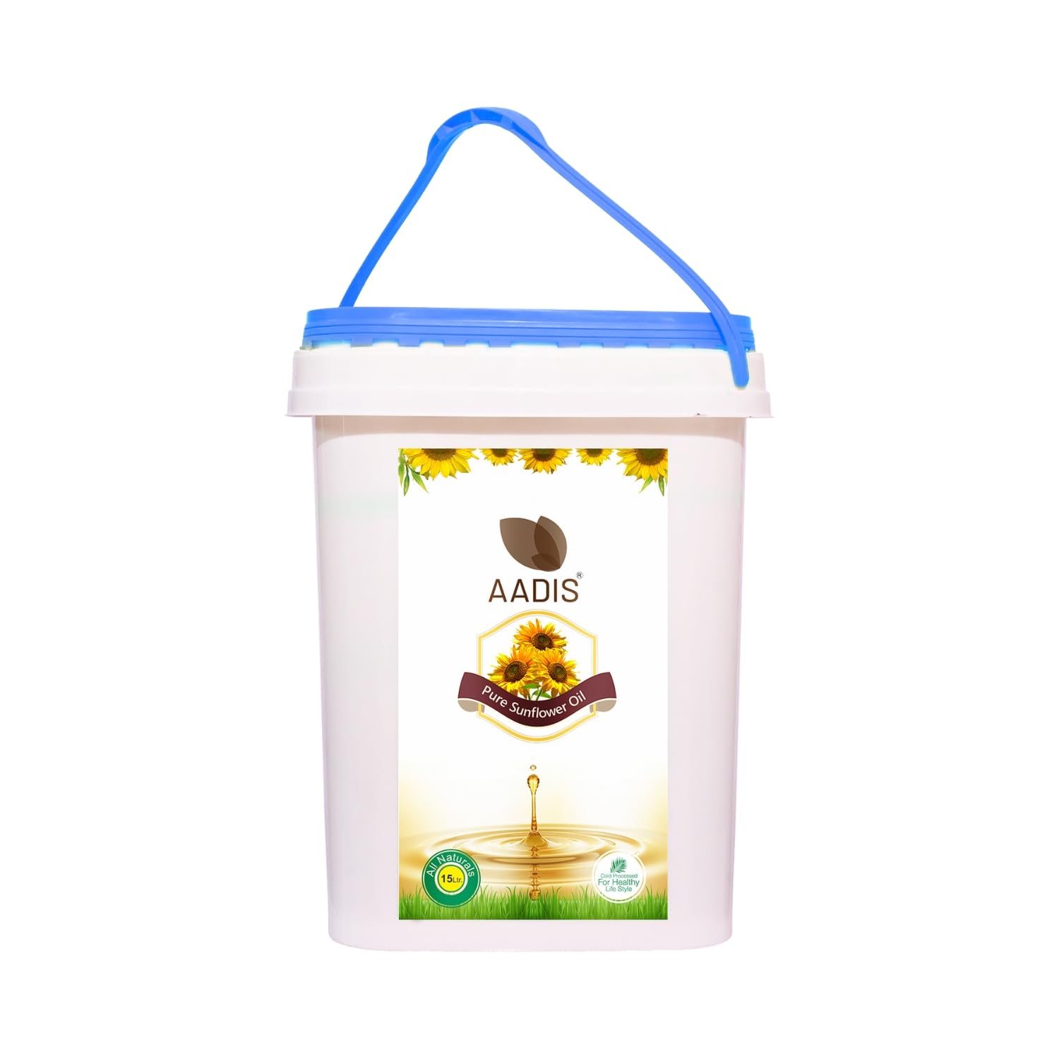 Aadis Pure Sunflower Oil | 100% Pure, Vegan, Preservative-Free, Chemical-Free & Gluten-Free | 15 Lit Bucket with tab (B0D8ST69TR) Amazon Price History, Amazon Price Tracker