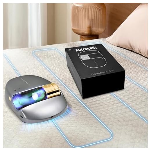 CREATULIZE 3 in 1 Cordless Robot Bed Vacuum Cleaner with 270nm UV Light - Smart Navigation, 14AW Strong Suction & Edge Detection Technology for Mattress, Sofa, Carpet