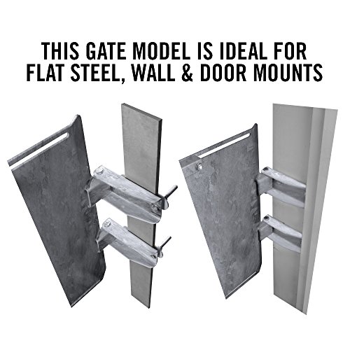 Safety Gate Company Self-Closing Gate For Flat Bar Or Wall Mount 19-25" (Galvanized) #TOP1