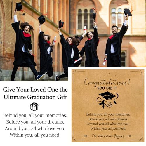 WIKHIA Graduation Gifts for Him, Class of 2026 High School College Graduation Gifts for Son, Grandson, Nephew, Brother, Adjustable Infinity Leather Bracelet for Men Boys by WIKHIA - Used condition - US$12.82