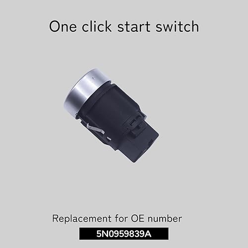 Miniatura 7 de RuiWen VWIS013 Interruptor de botón de arranque del motor 5N0959839 5N0959839A 5N0959839B 5N0959839C compatible con VW Tiguan 2009 2010 2011 2012