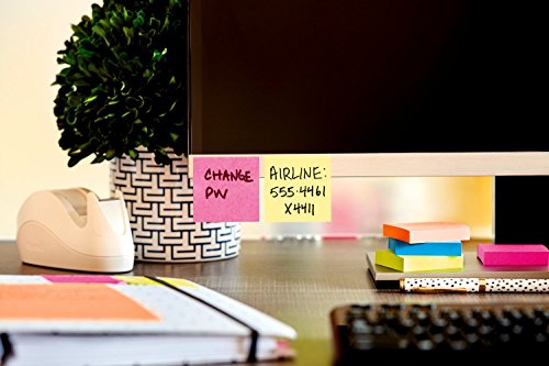 Post-it Super Sticky Notes, 5 x 5 cm, 8 blocos, 2 x The Sticking Power, amarelo canário, reciclável