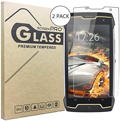 (2 Pack) CUBOT King Kong Screen Protector，[Thickness 0.3mm] [9H Hardness] [Bubble Free] [Easy to Install] [Anti-Scratch] 2.5D Round Edge Tempered Glass Screen for CUBOT King Kong