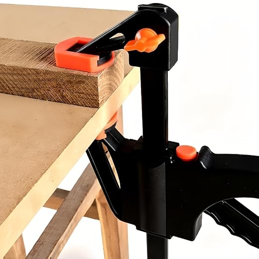 F-Type Quick Release Bar Clamp, One-Hand Ratchet Clamp, Woodworking Hand Clamp with Squeeze Trigger for Wood Gluing, Assembly, DIY Projects & Home Renovation