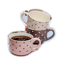 Dimensions: W14.5cm x H8.5cm x D11cm Features: 500ml Capacity, Assorted, Decorated, Dishwasher Safe, Love Heart Decos, Microwave Safe, Set Of 3, Suitable for Hot Beverages Set Size: 3 3 Colours: Pink, White, Grey Material: Ceramic Capacity: Approx 50...
