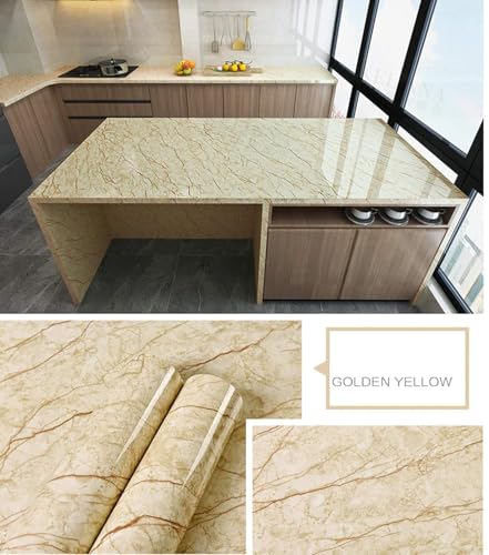 Image of D-fix Marble Peel and Stick Wallpaper for Home Decor, Waterproof Self-Adhesive Wall Stickers for Kitchen, Bathroom, Living Room - Wall Paper (60X200 CM (Beige)