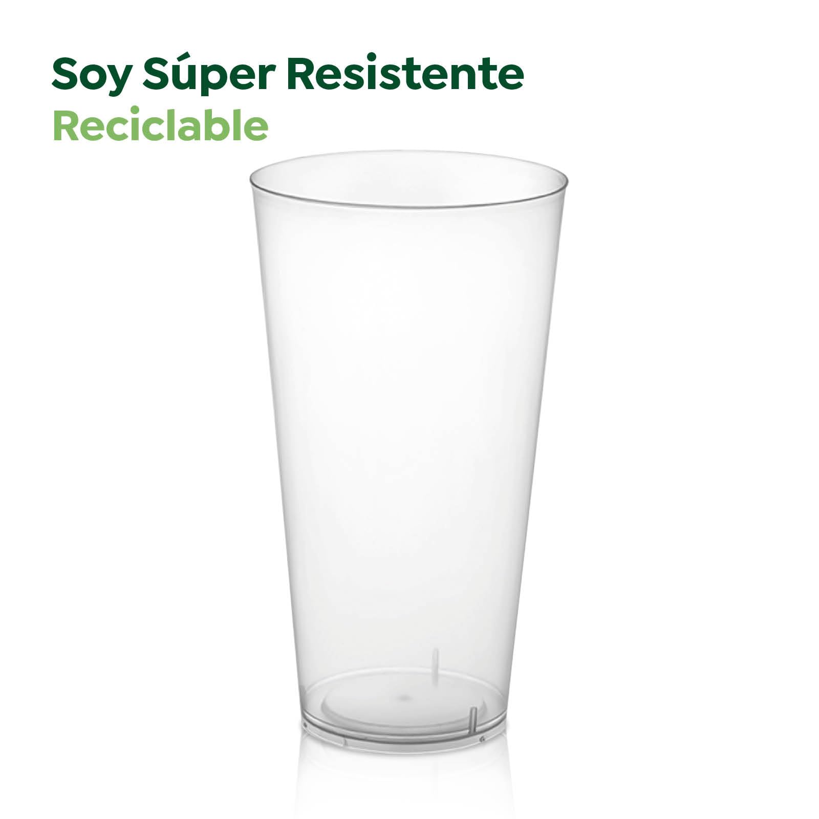 480 Vasos Cubata Plástico Reutilizables - 480 cc - Vasos Reciclables - Vasos Cubata Ancho - Fiestas, Eventos y Celebraciones - VASO DURO