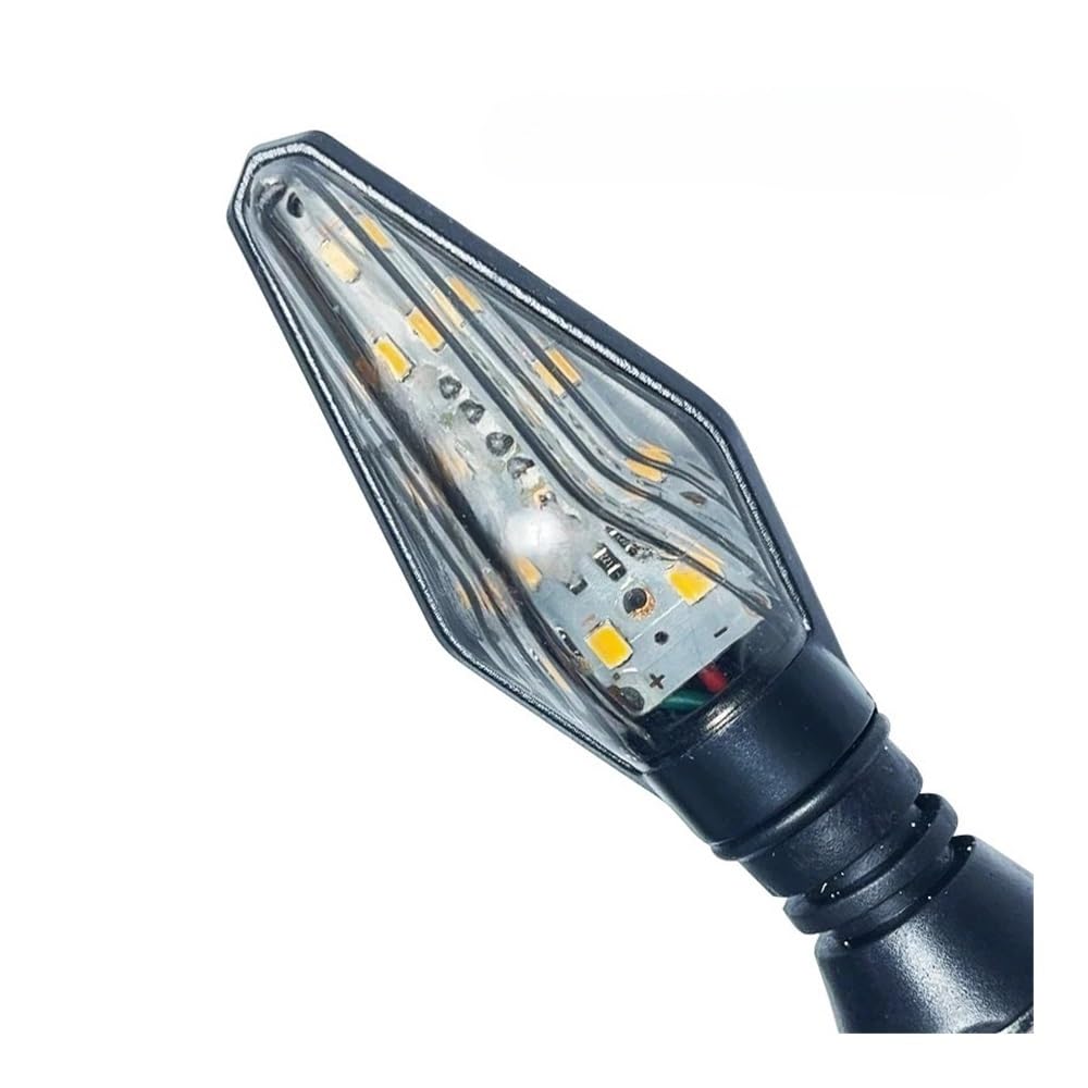 Indicatore direzione moto per motocicletta, colorati, ambra, 10 mm, 12