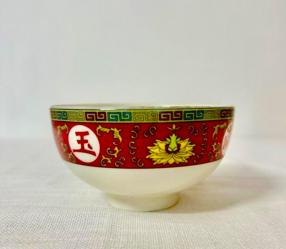 Uniqraft Chinese | Tibetan Style | Oriental Designer | Ornate Ceramic Bowl - Set of 2| Small katori | 3.5 inches