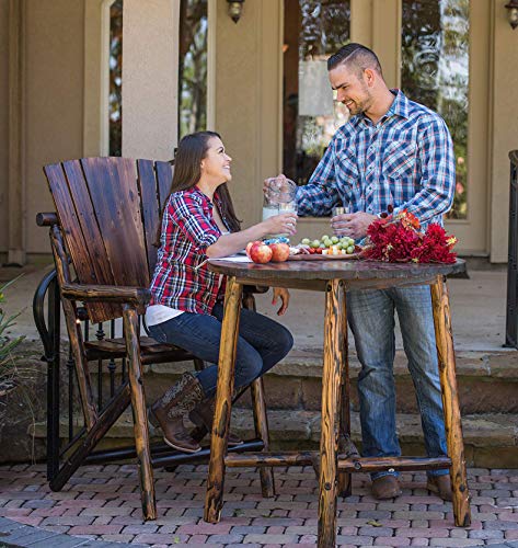 Leigh Country Bar Arm Chair With Star, Solid Back #TOP4