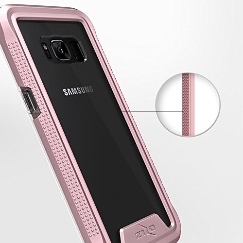Samsung Galaxy S8 Plus Case, Zizo [Ion Series] W/ Free [Samsung Galaxy S8 Plus Screen Protector] Crystal Clear [Military Grade] For S8+ Rose Gold/Clear #TOP2