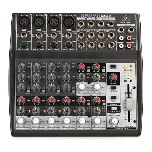 Behringer XENYX 1202 Premium 12-Input 2-Bus Mixer mit XENYX Mic Preamps und British Eqs