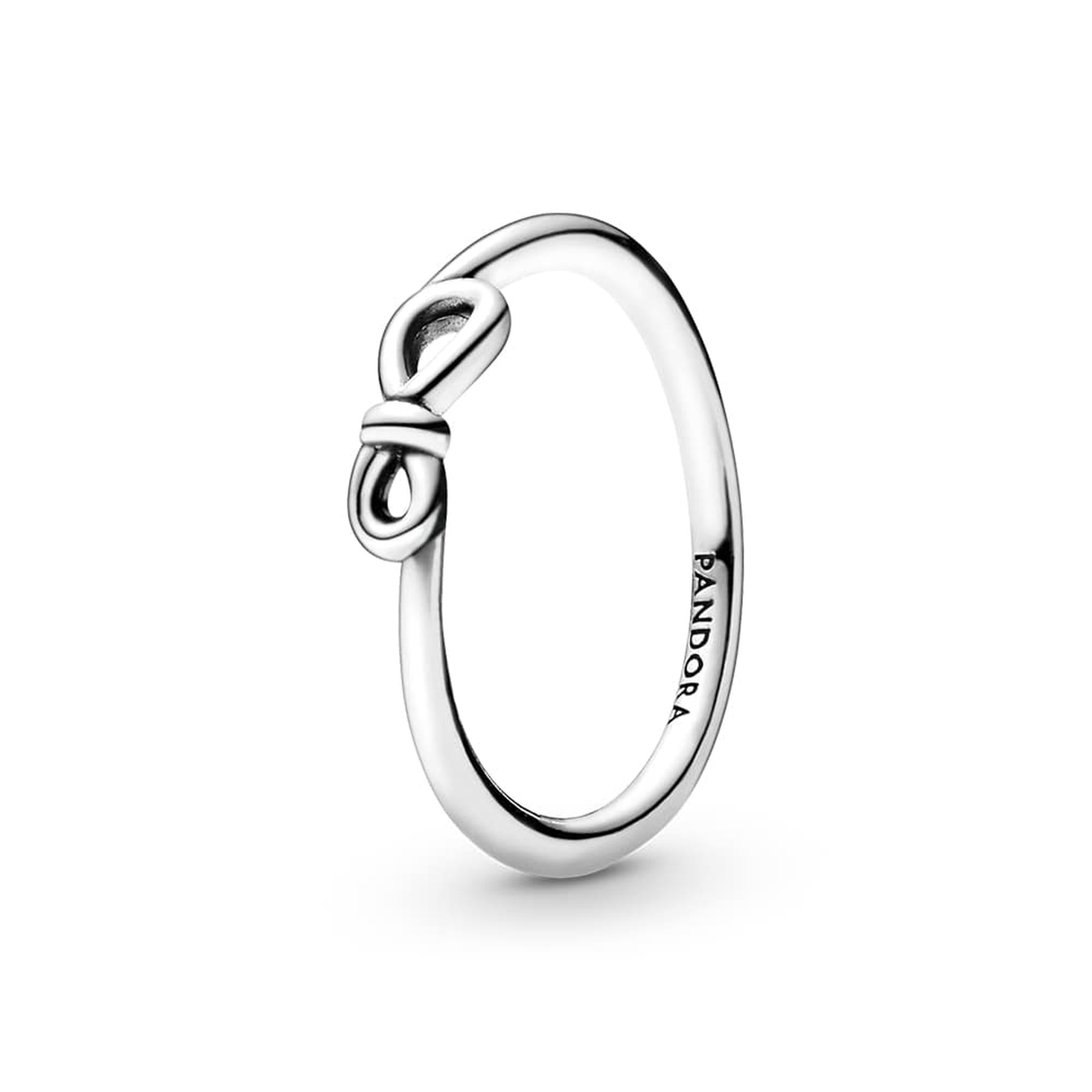 PANDORA Moments Women's Sterling Silver Infinity Knot Ring, Size 54, No Box