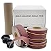 LYFJXX Emery Cloth Roll, 150 240 320 400 Grit Abrasive Sandpaper Roll, 4 Rolls Sandpaper 6 Meter, Emery Cloth for Metal with Dispenser, Aluminum Oxide Sandpaper (6M)