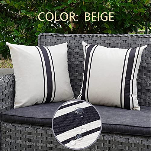 image for ONWAY Outdoor Pillow Covers Waterproof 18x18 Set of 2 Decorative Linen