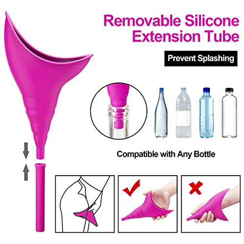 Female Urinal Device Camping Accessories Urinal For Women Travel Essentials, Portable Urinal Silicone Pee Funnel For Women, Reusable Outdoor Hiking Camping Toilet Gadgets Camper Gifts For Women Urinal #TOP1