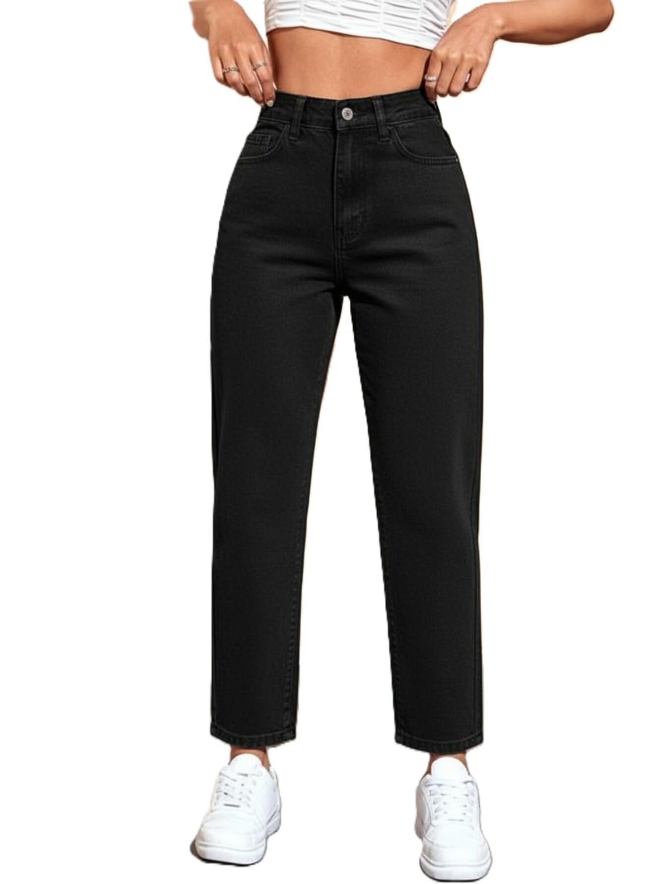 ben martin Mom Fit Jeans for Women || High Waist Tapered Fit Stretchable Jean's Pant for Women's || Relax Fit Carrot Jean:s || Stylish Jean,s for Woman || Casual Denim Mom Jean::s-picture-18