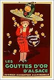 Herbé ™ Poster/Reproduction HQ 40x60cm d'une Affiche Vintage/Ancienne PUBLICITé Les Gouttes d'or D'ALSACE