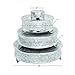 Deco 79 Aluminum Cake Stand for Stylish Host, Set of 4