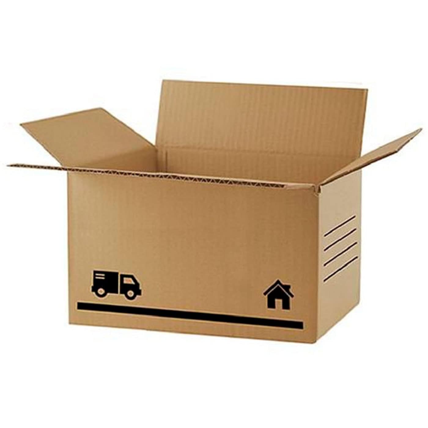 Tradineur - Pack de 6 cajas de embalaje de cartón, mudanzas, cartón reforzado y resistente, plegablse y reutilizables, envío paquetes, almacenaje, 80 x 40 x 40 cm