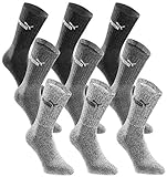 PUMA Sportsocken Crew 18 Paar Pack Statement Edition - Damen und Herren - Anthracite - Gr. 39-42