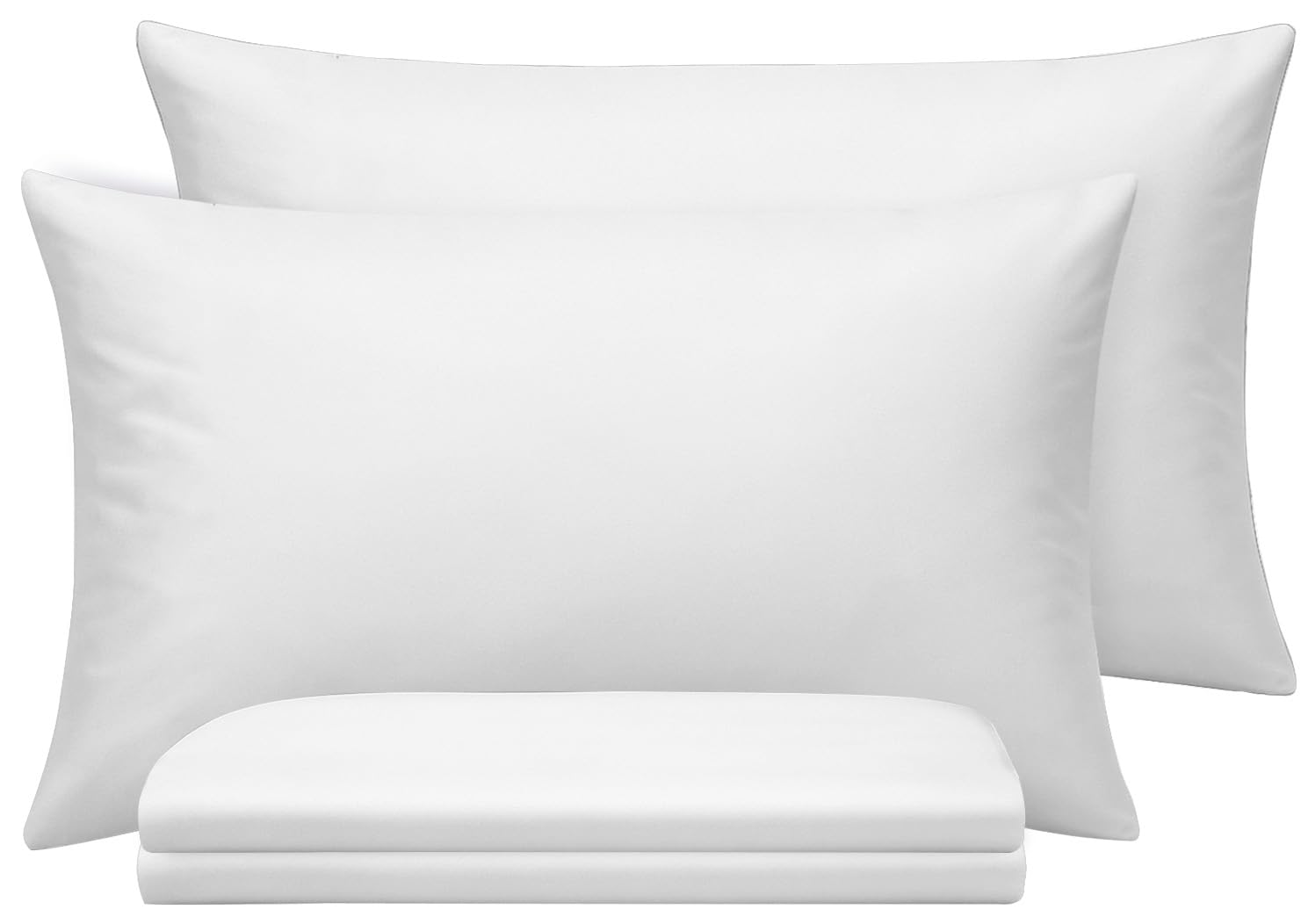 BedLooms White Pillow Cases 2 Pack Envelope Closure Brushed Microfibre Soft Pillow Covers Shrinkage & Fade Resistant - Standard Pair Pillowcases(50 x 75 Cm) โ image 1